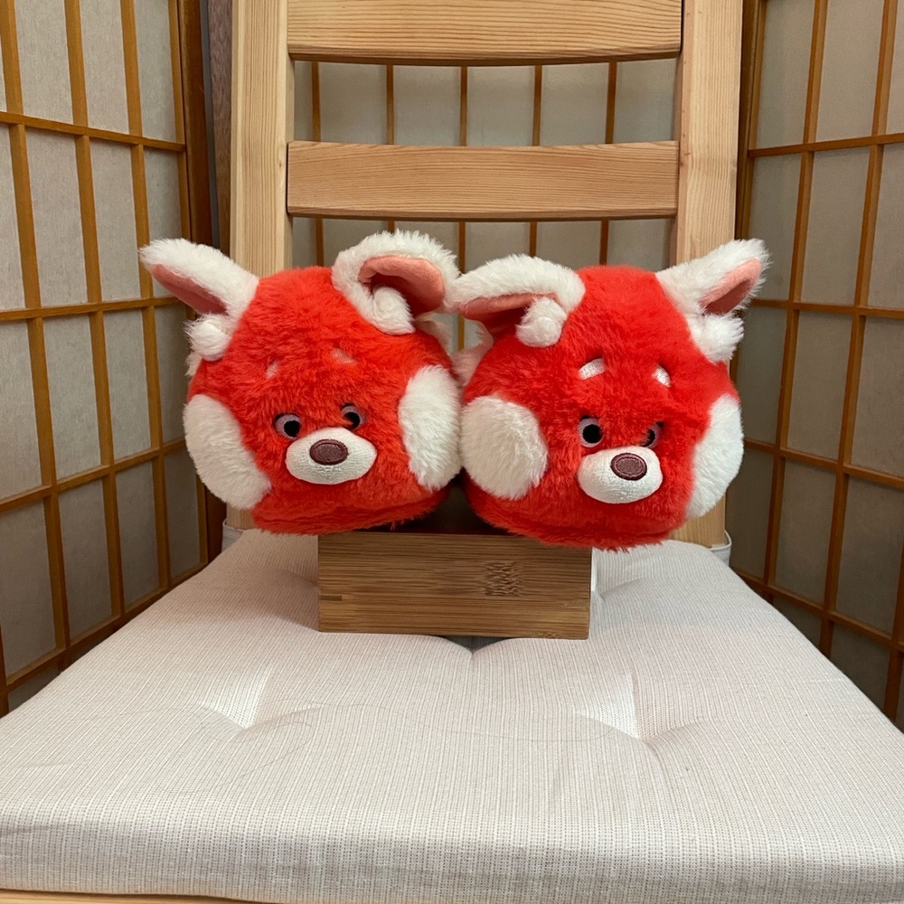 Disney Official Turning Red Plush Red Panda Slippers Kids Toddler 11